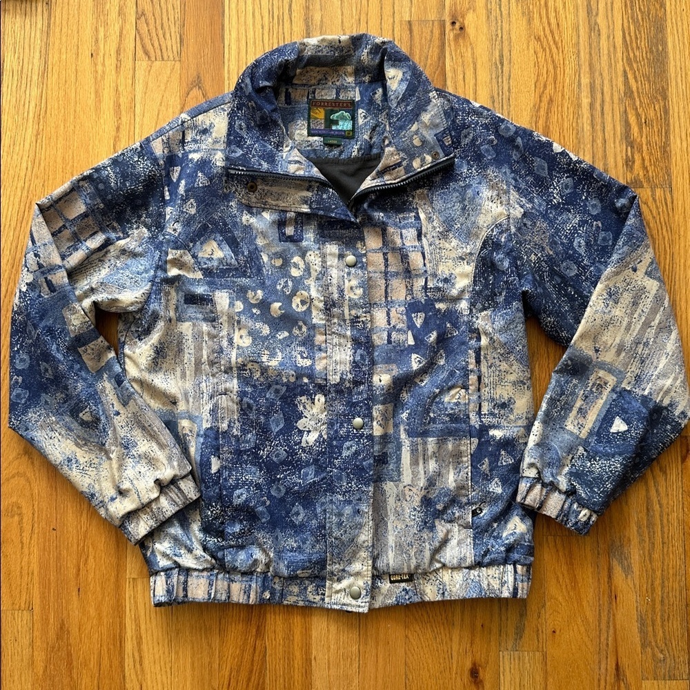 Vintage Forrester’s Blue & Cream Bomber Jacket - Picture 4 of 10